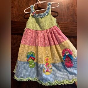 Adorable Emily Rose beach themed seersucker dress 4t